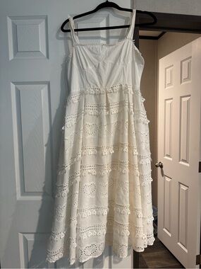 HEART Eyelet Lace Midi